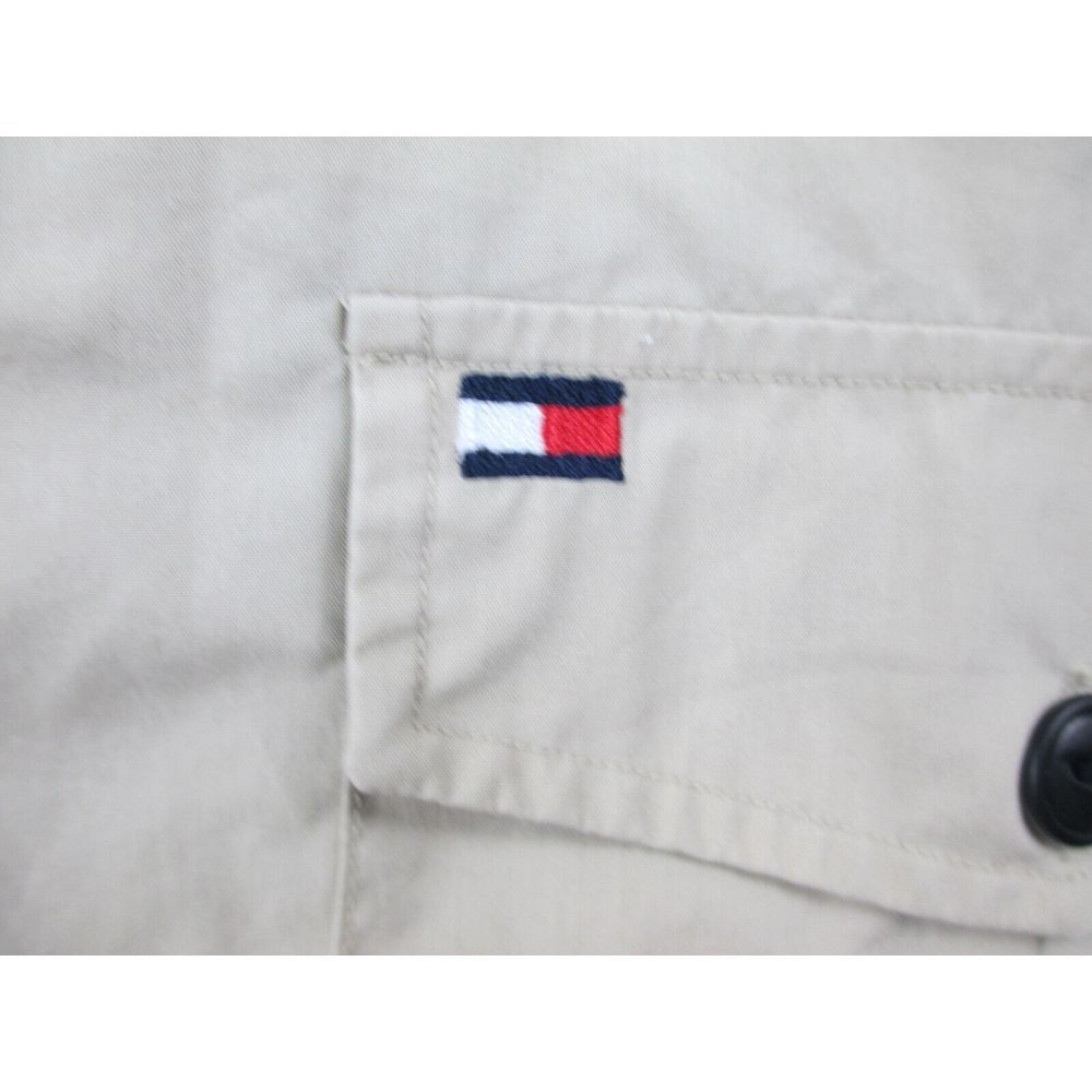 Tommy Hilfiger Shirt Mens 2XL XX‎ Brown Button Up Pockets Utility Flag Casual* - Picture 5 of 13